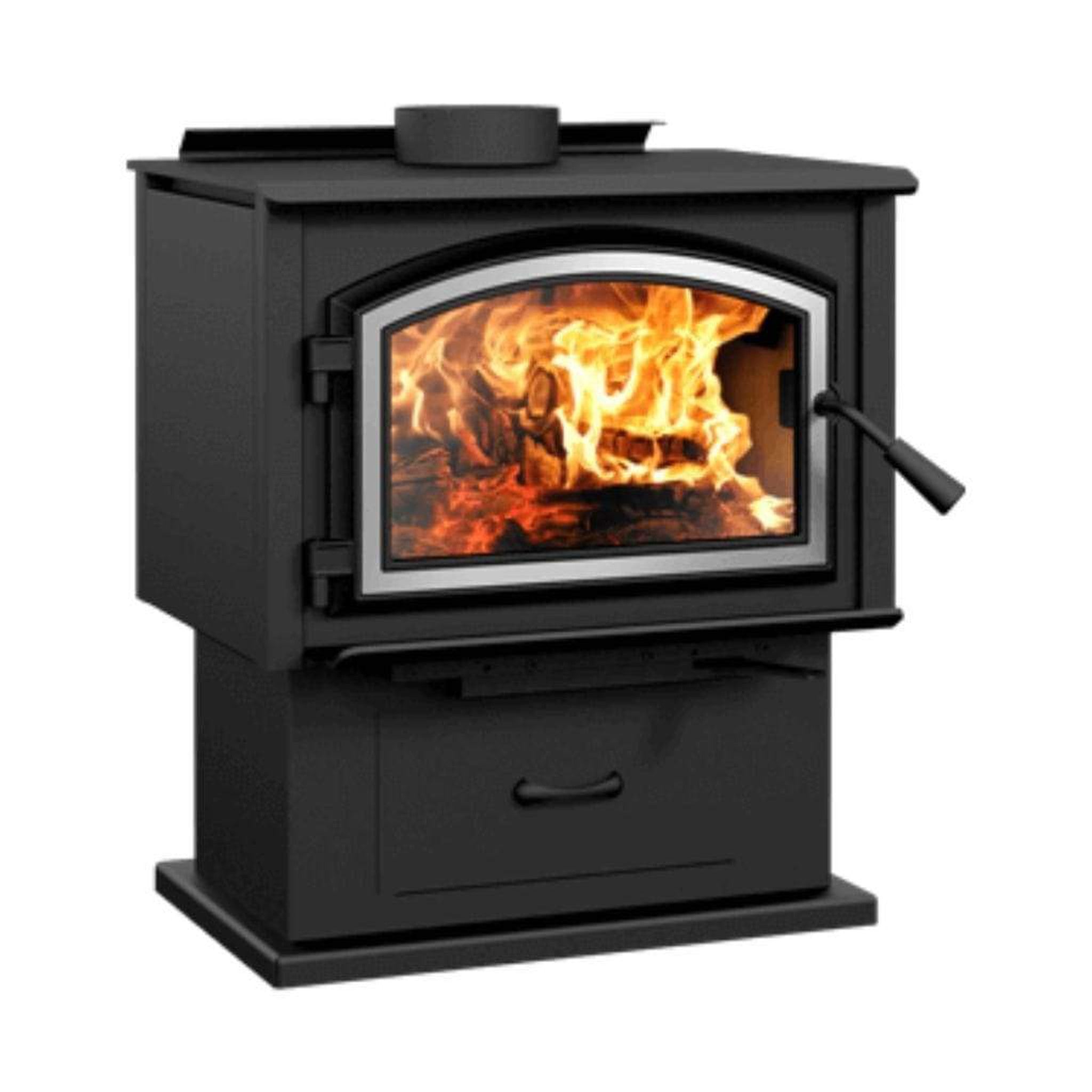 Empire Gateway 1700 24" Freestanding Wood Burning Stove Non-Catalytic EPA 2020 Metallic Black WB17FS