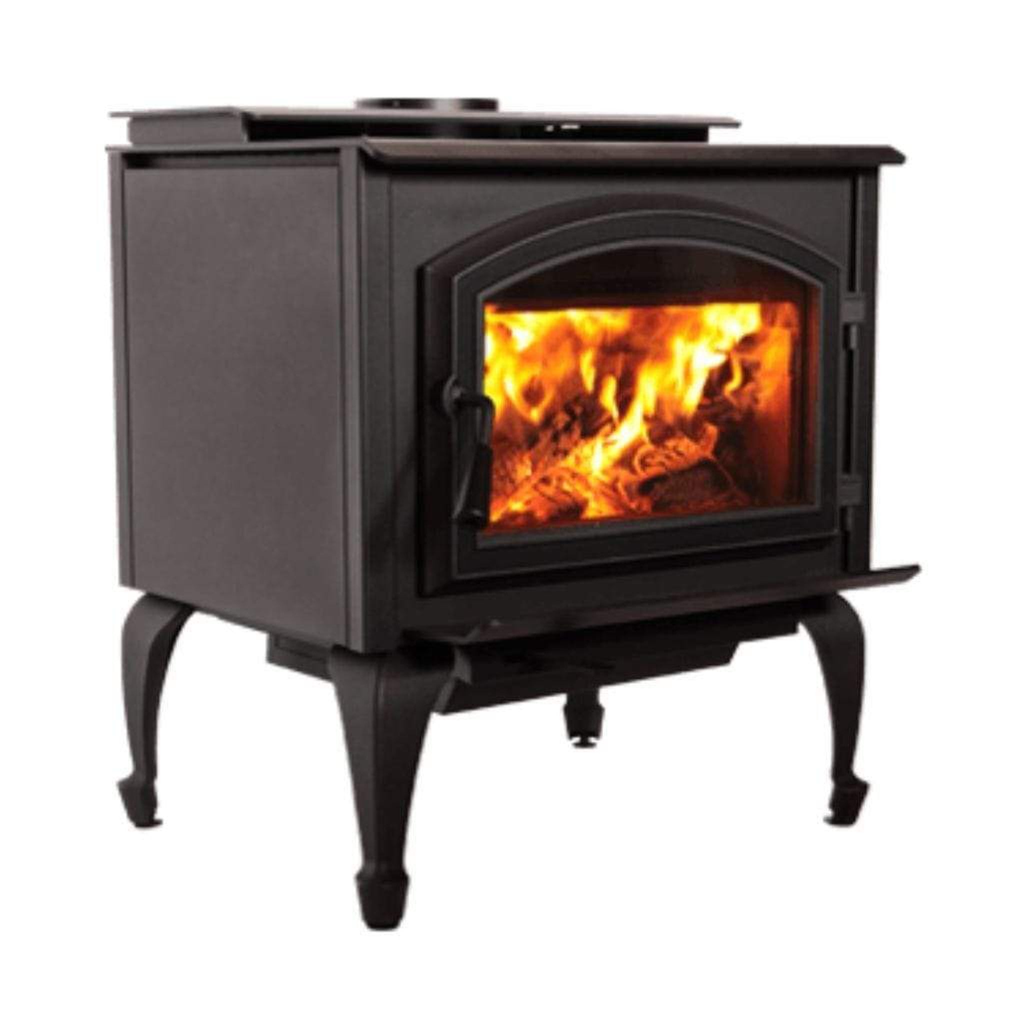 Empire Gateway 2300 26" Freestanding Wood Burning Stove – Non-Catalytic Cordwood Heating, Air Wash System, Metallic Black (WB23FS)