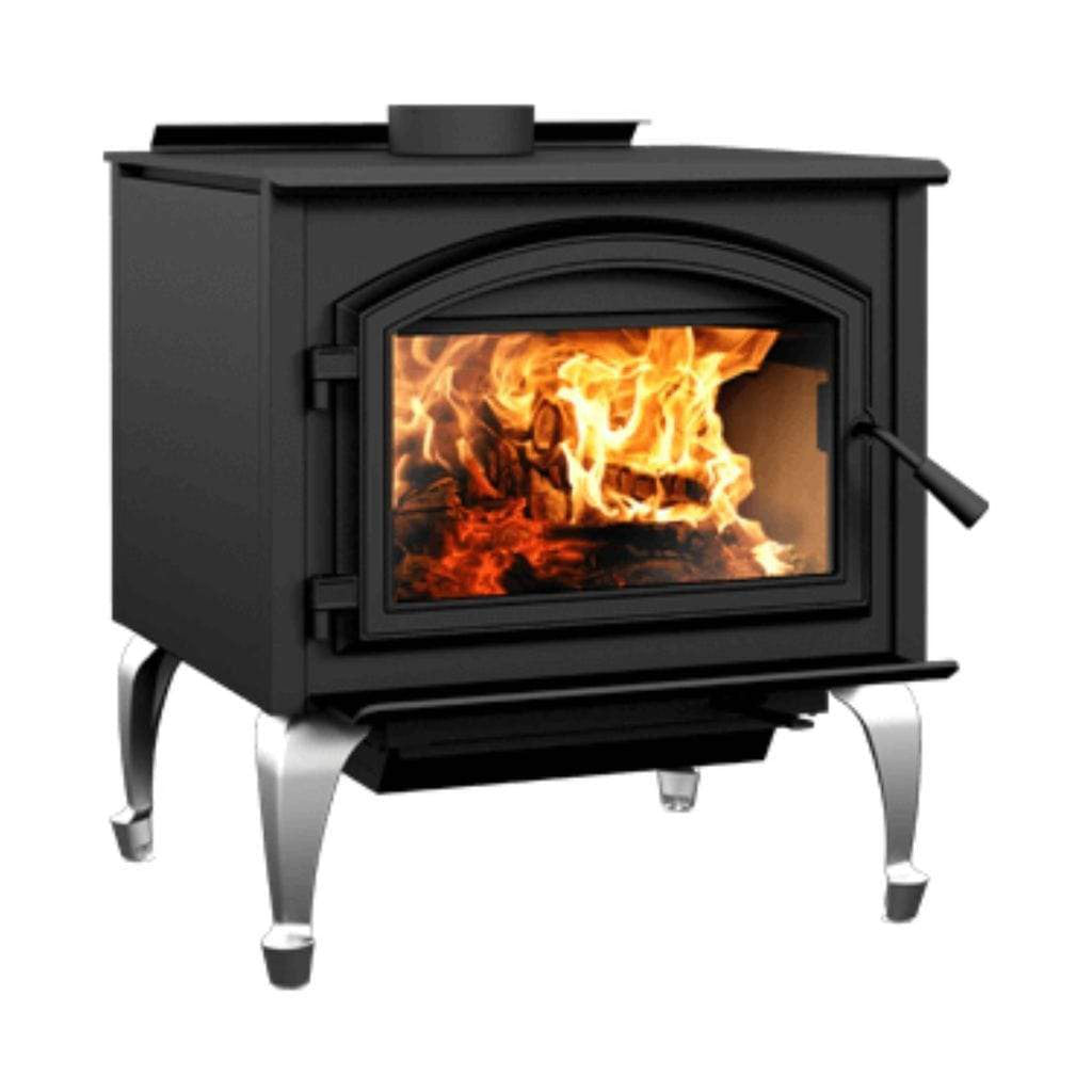 Empire Gateway 3500 28-Inch Freestanding Wood Burning Stove with Non-Catalytic Combustion, Metallic Black – WB35FS