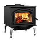Empire Gateway 3500 28-Inch Freestanding Wood Burning Stove with Non-Catalytic Combustion, Metallic Black – WB35FS