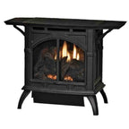 Empire Spirit 22" Vent-Free Cast Iron Stove 20,000 BTU Natural Gas Millivolt Control Porcelain Black VFD20CC30BN