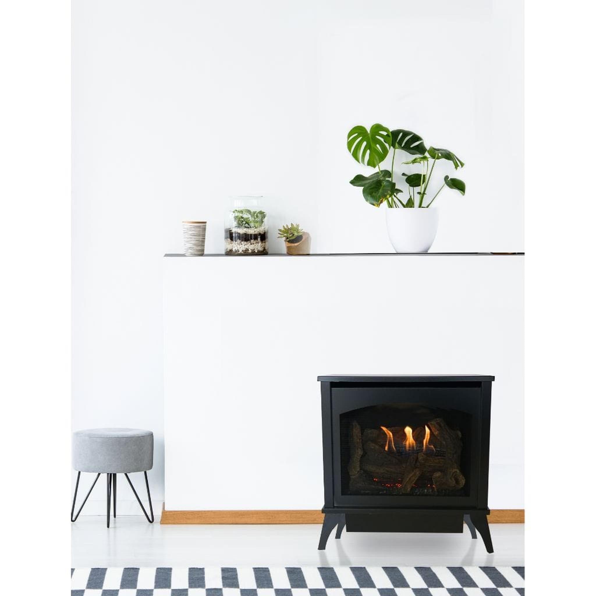 Empire Spirit 25" Millivolt Vent-Free Natural Gas Steel Stove with On/Off Switch – Medium Steel – VFD30MS30FN