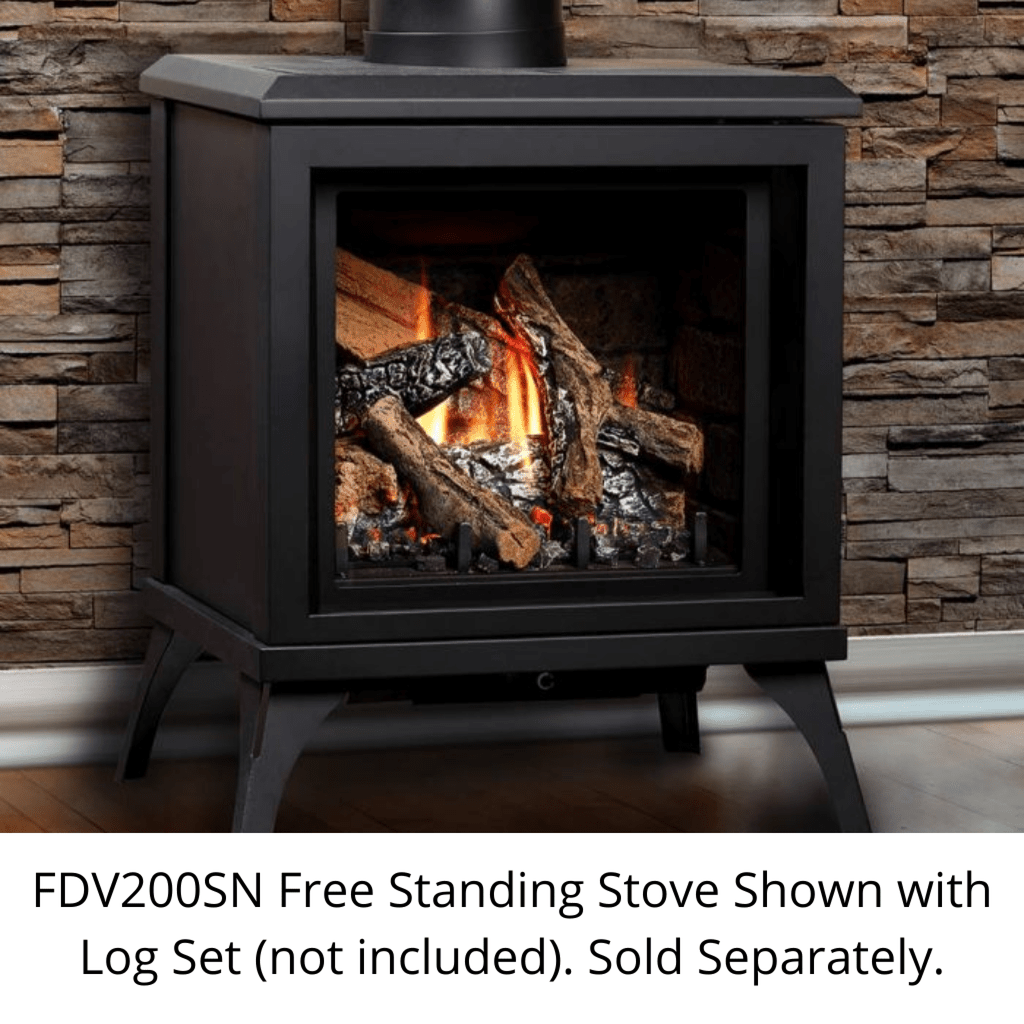 Kingsman FDV200S 23" Freestanding Intermittent Pilot Proflame 2, Natural Gas Direct Vent Stove