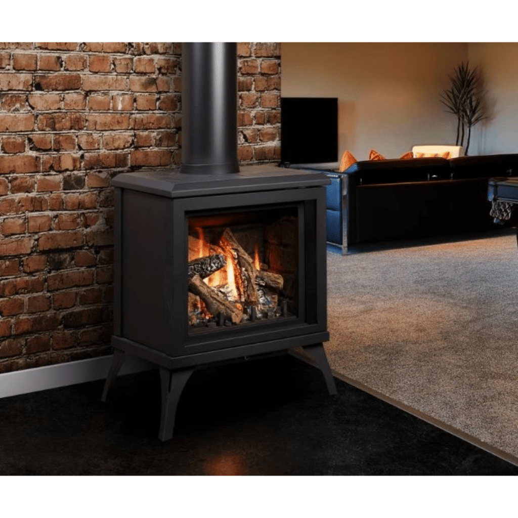 Kingsman FDV200S 23" Freestanding Millivolt Control, Propane Gas Direct Vent Stove