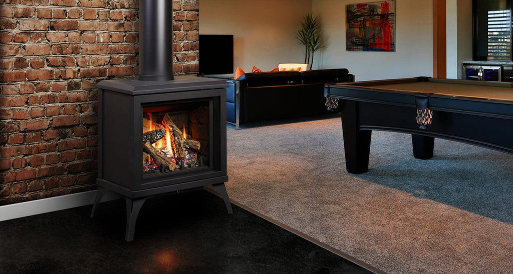 Kingsman FDV200S 23" Freestanding Millivolt Control, Propane Gas Direct Vent Stove