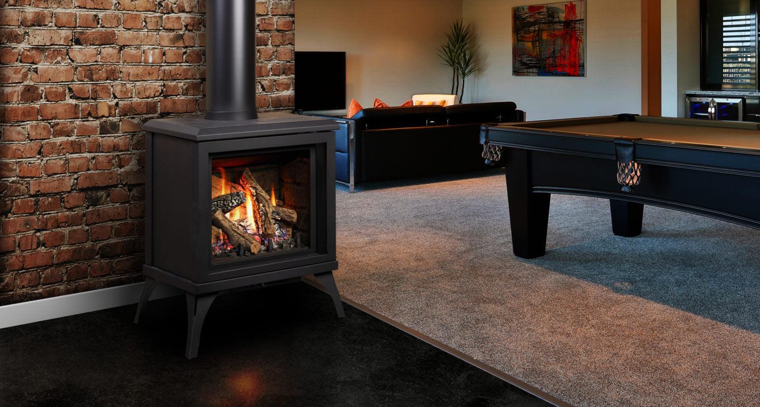 Kingsman FDV200S 23" Freestanding Millivolt Control, Propane Gas Direct Vent Stove