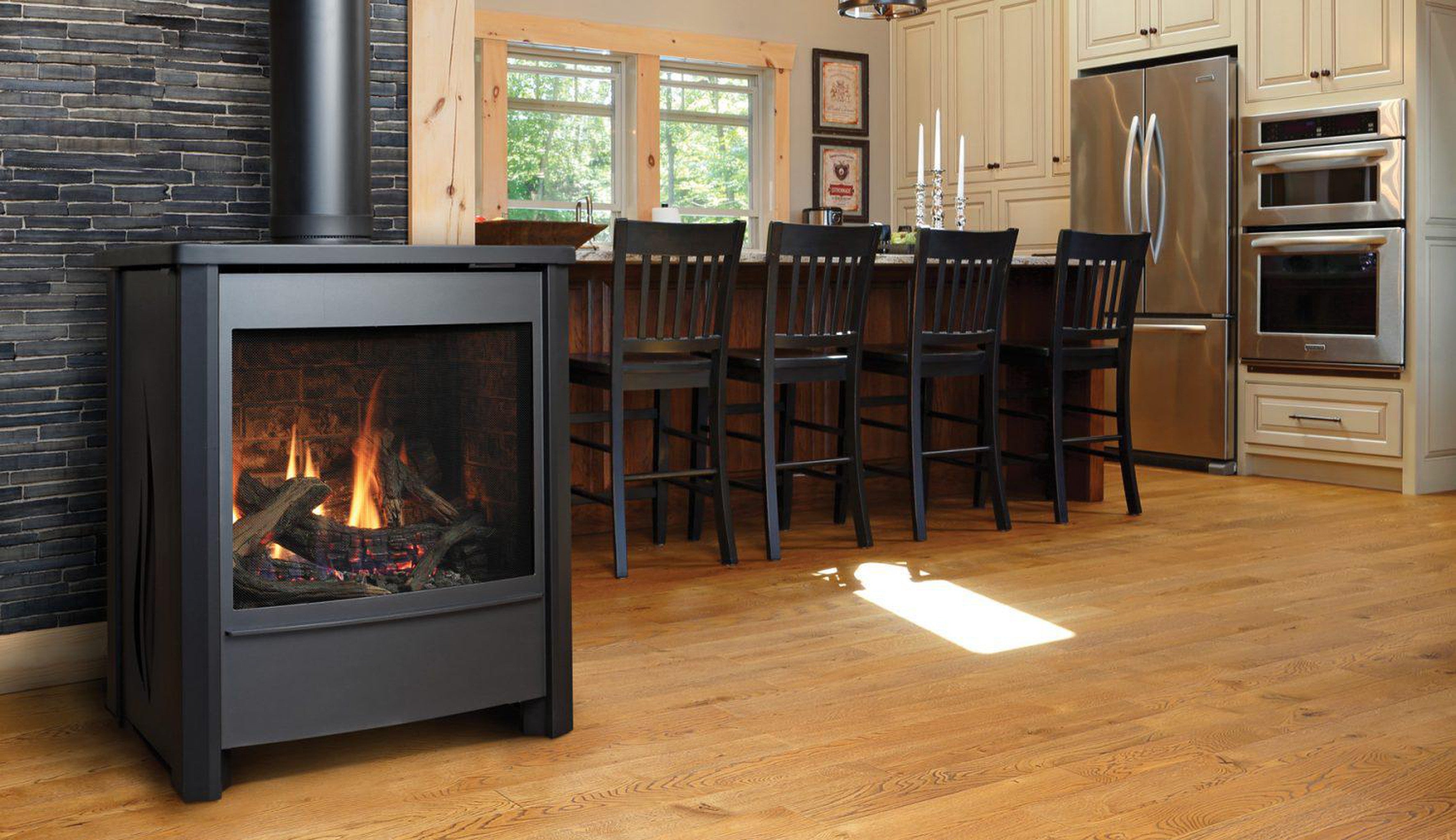 Kingsman FDV451 27" Freestanding Intermittent Pilot Proflame 2, Natural Gas Direct Vent Stove