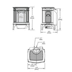 Napoleon Arlington 19" Metallic Black Direct Vent Cast Iron Gas Stove With Electronic Ignition