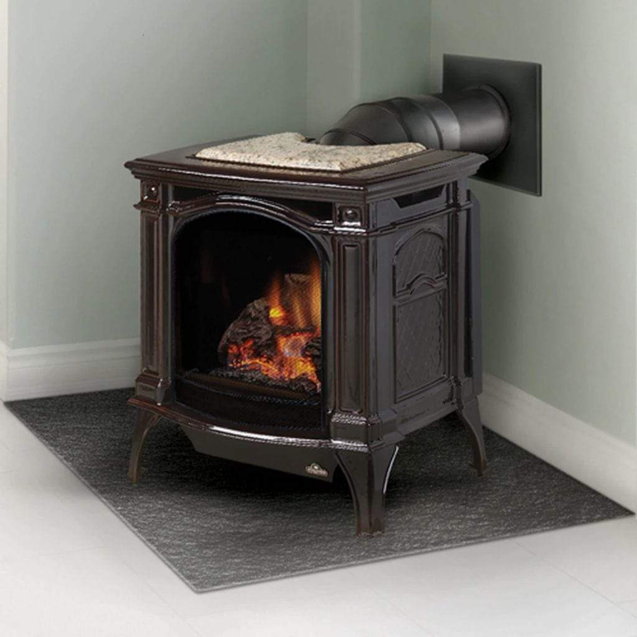 Napoleon Bayfield 24" Majolica Brown Direct Vent Cast Iron Gas Stove