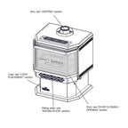 Napoleon Haliburton 23" Black Direct Vent Gas Stove With Electronic Ignition