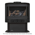 Napoleon Haliburton 23" Black Direct Vent Gas Stove With Electronic Ignition