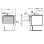 Napoleon Haliburton 23" Black Direct Vent Gas Stove With Millivolt Ignition