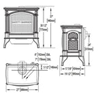Napoleon Knightsbridge 27" Metallic Black Direct Vent Cast Iron Gas Stove