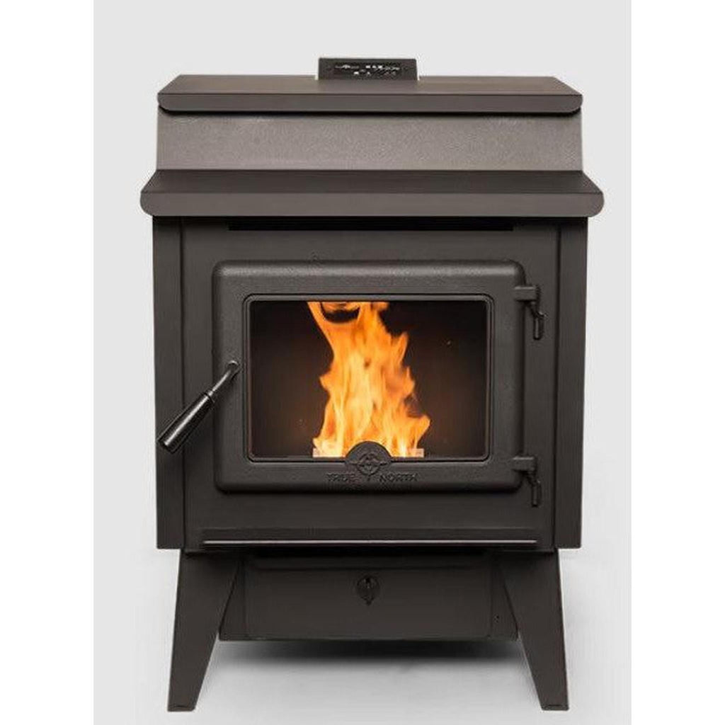 True North TN40 24" Wood Pellet Vented Stove with Legs – EPA2020 Certified, Black (SKU 33010001)