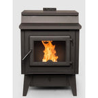 True North TN40 24" Wood Pellet Vented Stove with Legs – EPA2020 Certified, Black (SKU 33010001)