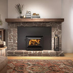 Ventis HEI170 27" Black Direct Vent Medium Wood Burning Fireplace Insert, EPA2020 Certified