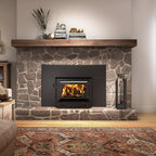 Ventis HEI170 27" Black Direct Vent Medium Wood Burning Fireplace Insert, EPA2020 Certified
