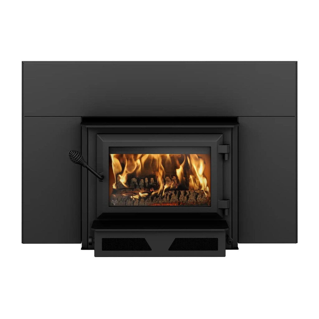 Ventis HEI170 27" Black Direct Vent Medium Wood Burning Fireplace Insert, EPA2020 Certified