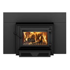 Ventis HEI240 28" Black Direct Vent Large Wood Burning Fireplace Insert, EPA2020 Certified