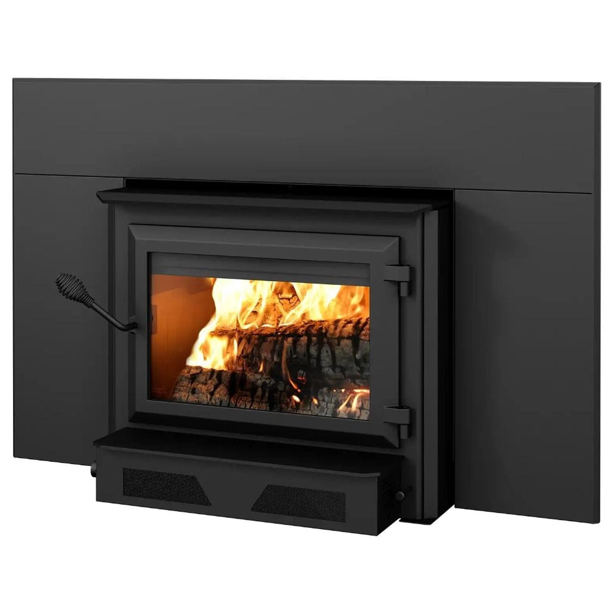 Ventis HEI350 30" Black Direct Vent Extra Large Wood Burning Fireplace Insert, EPA2020 Certified