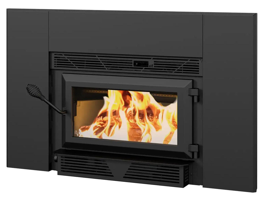 Ventis HEI90 28" Black Direct Vent Small Wood Burning Fireplace Insert, EPA2020 Certified
