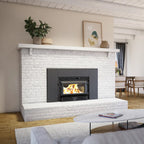 Ventis HEI90 28" Black Direct Vent Small Wood Burning Fireplace Insert, EPA2020 Certified