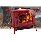 Vermont Castings Defiant 32" Bordeaux Wood Burning Stove With Traditional Doors