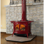 Vermont Castings Defiant 32" Bordeaux Wood Burning Stove With Traditional Doors