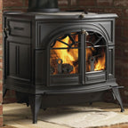 Vermont Castings Defiant 32" Classic Black Wood Burning Stove With Traditional Doors