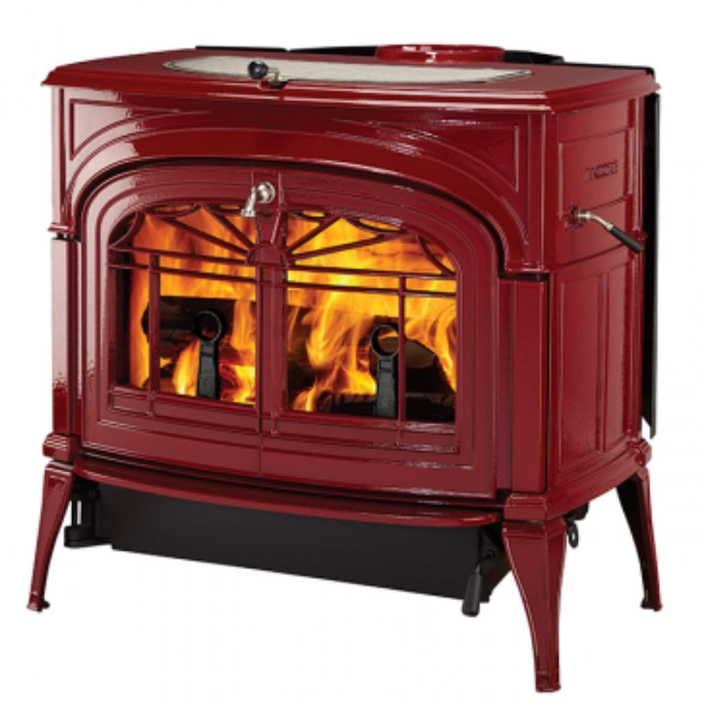 Vermont Castings Encore 27" Bordeaux Wood Burning Stove With Traditional Doors