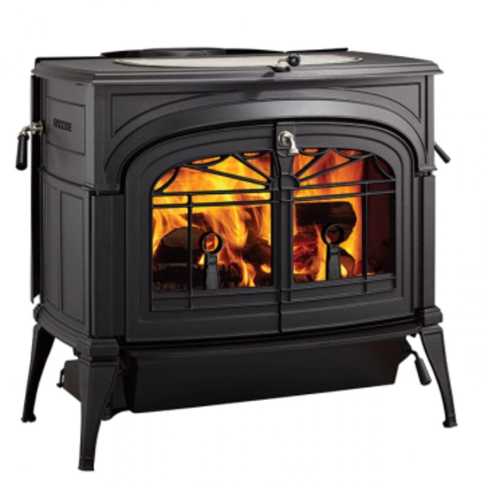 Vermont Castings Encore 27" Classic Black Wood Burning Stove With Transition Doors