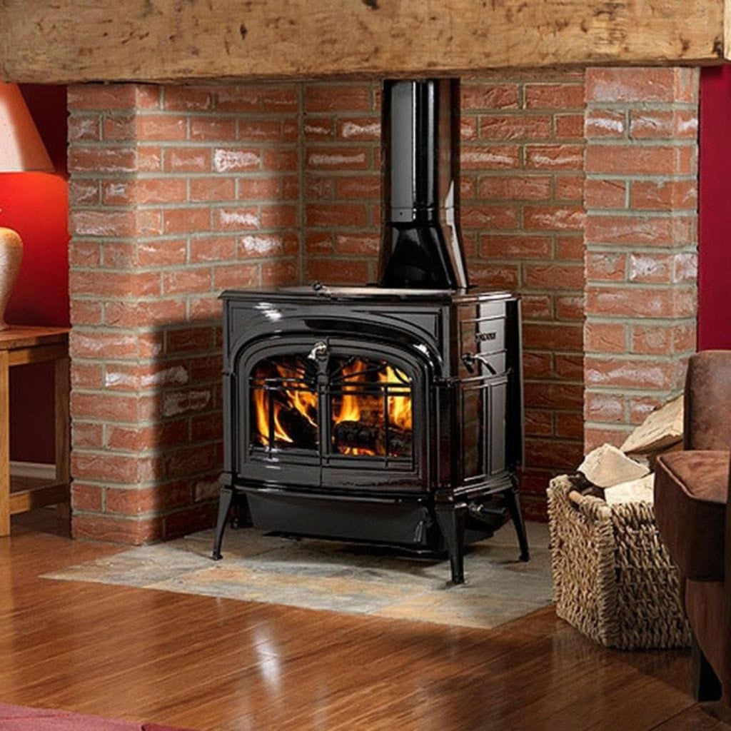 Vermont Castings Encore 27" Twilight Enamel Wood Burning Stove With Traditional Doors