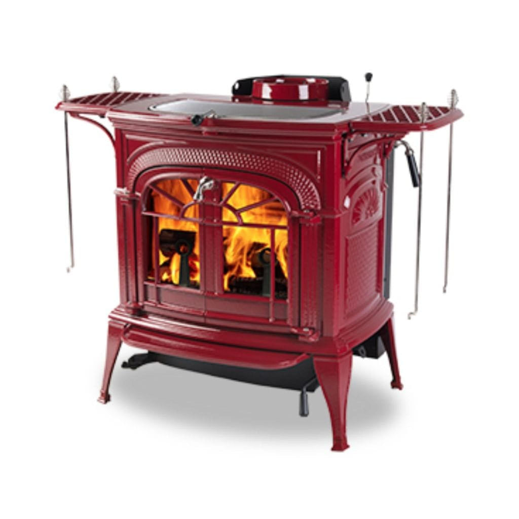 Vermont Castings Intrepid FlexBurn 22" Bordeaux Wood Burning Stove With Traditional Doors
