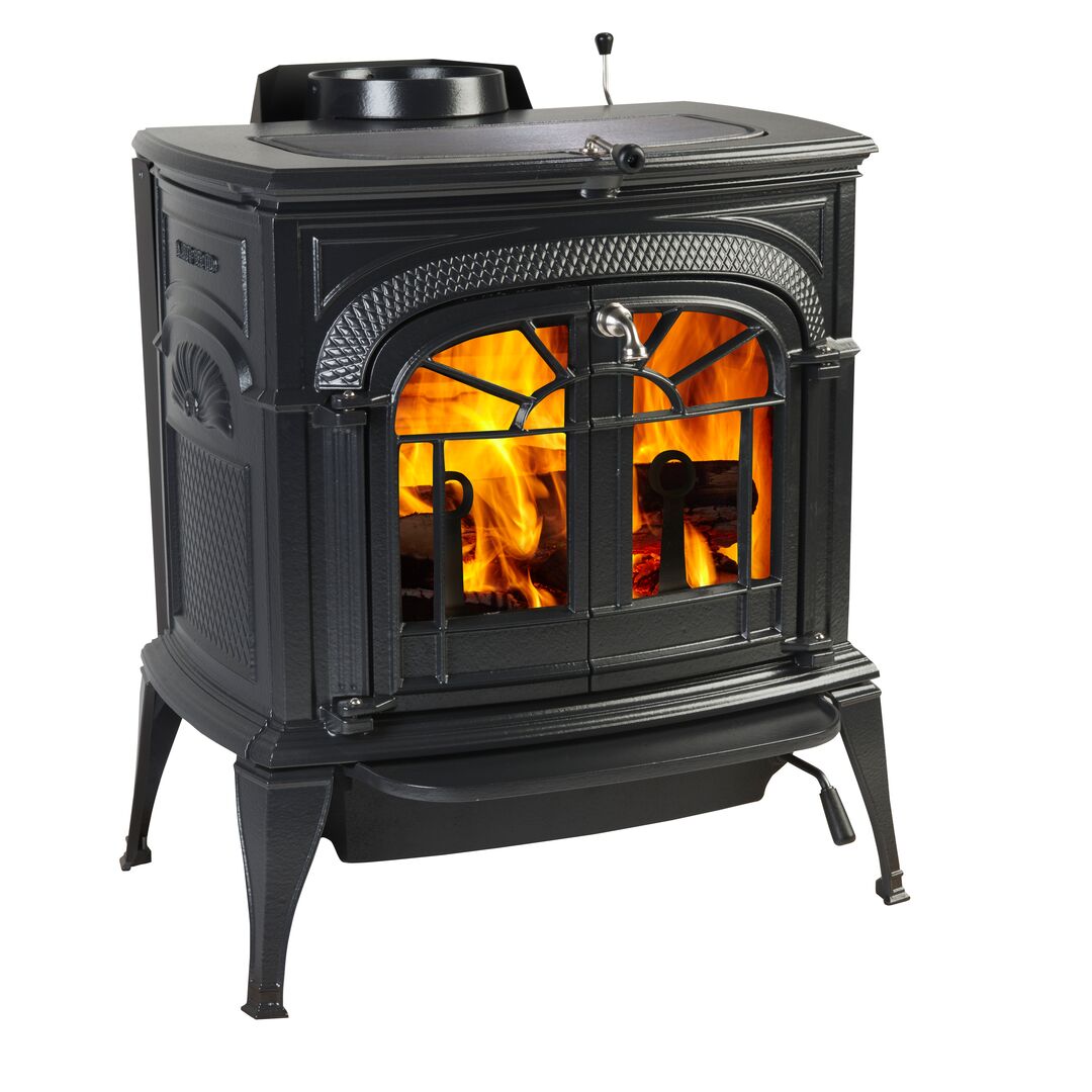 Vermont Castings Intrepid FlexBurn 22" Classic Black Wood Burning Stove With Traditional Doors