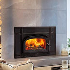 Vermont Castings Montpelier II 32" Majolica Brown Wood Burning Fireplace Insert