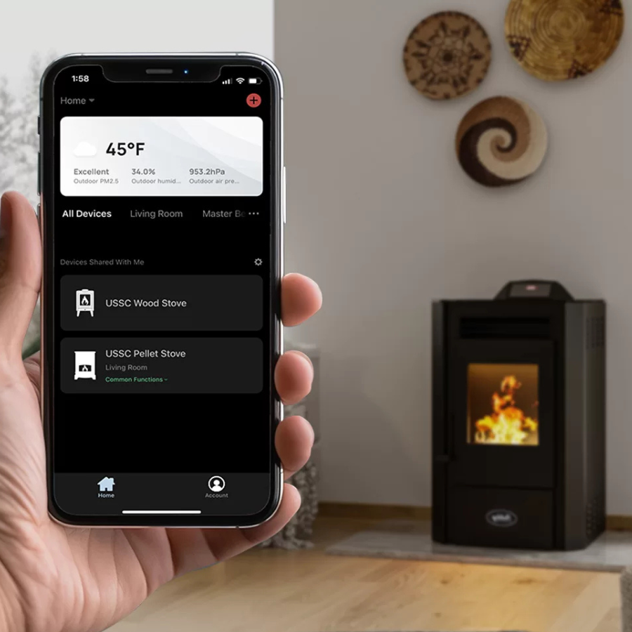 Ashley AP5613-W Pellet Stove -  Smart Stove Technology 