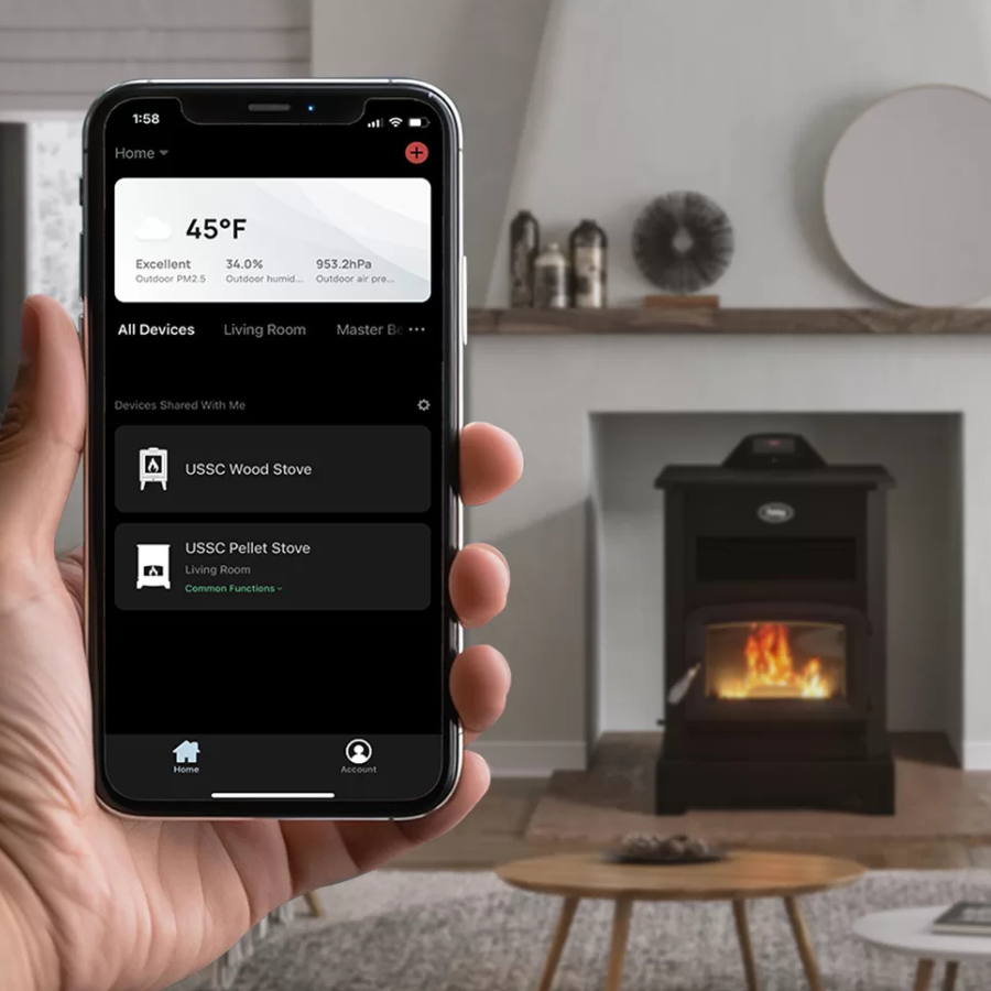 Ashley AP5622-W Pellet Stove - Smart Stove Technology 