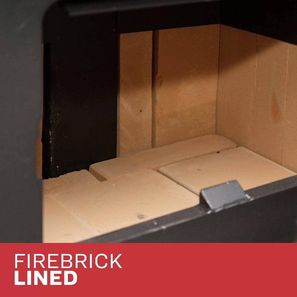 Ashley AW1120E-P 1,200 Sq. Ft. Pedestal Wood Stove - Firebrick Lined