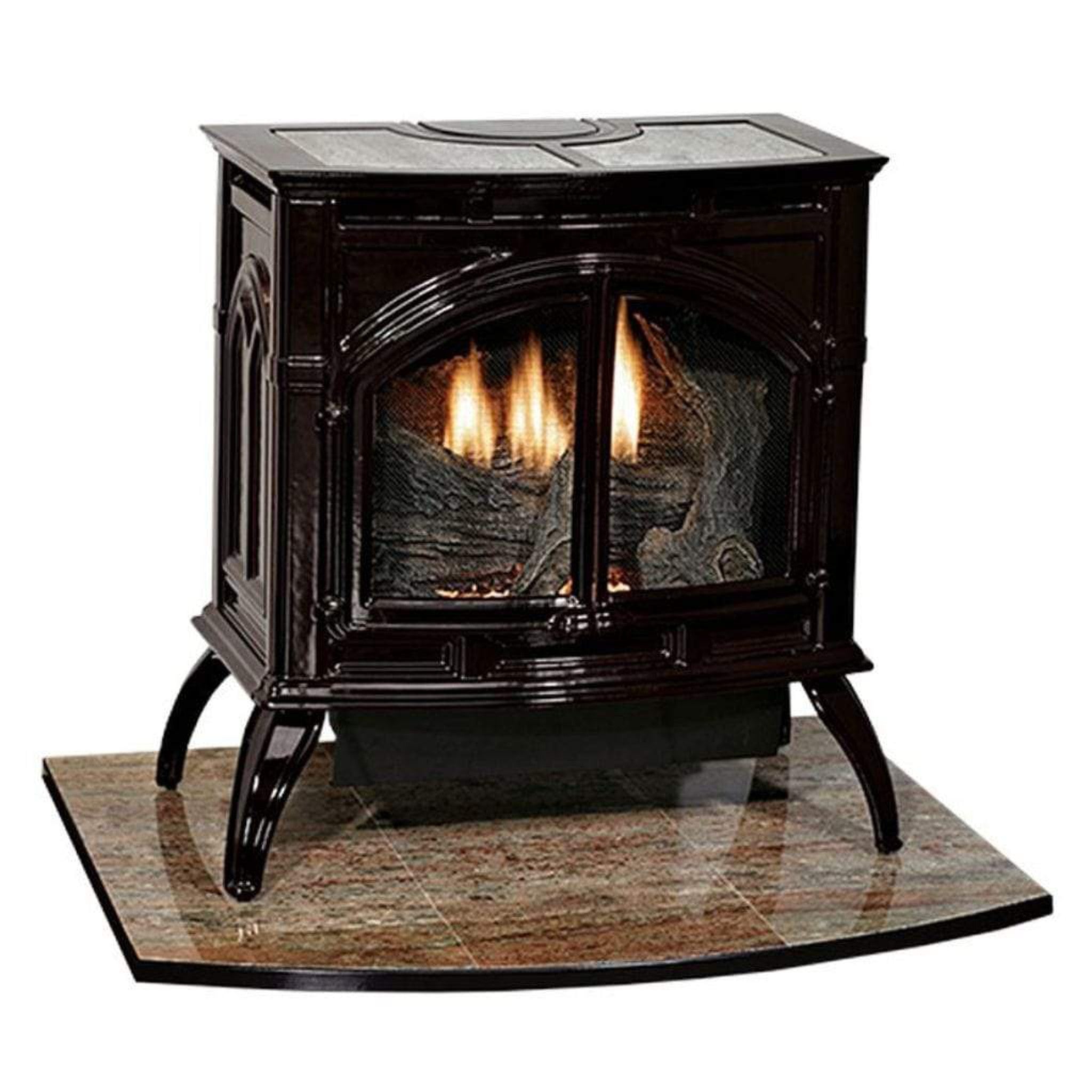 Empire Spirit 28 inch vent-free cast iron stove 25000 BTU natural gas millivolt porcelain black finish