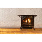 Empire Spirit 28" Natural Gas Vent Free Cast Iron Stove, 25,000 BTU, Matte Black Finish, Intermittent Pilot Ignition