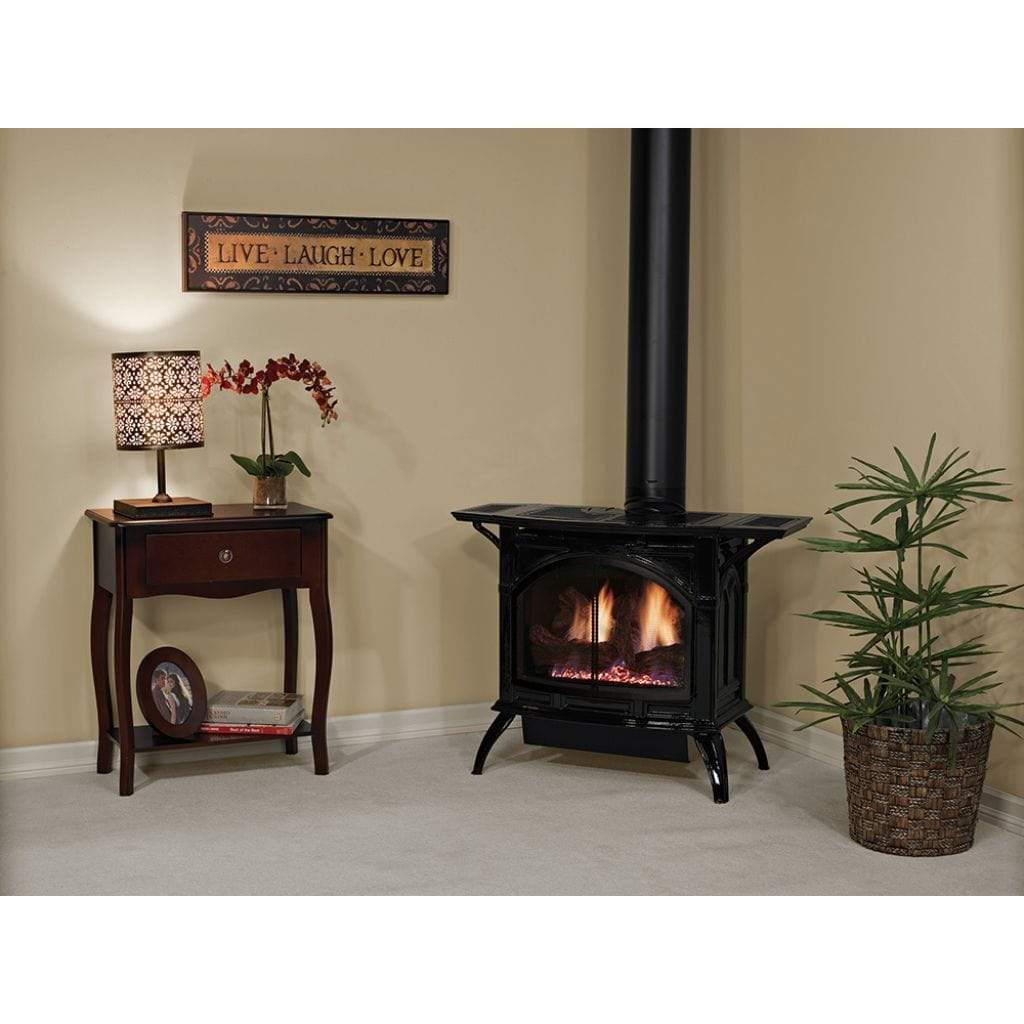 Empire Spirit 28" Propane Gas Direct Vent Cast Iron Stove, Matte Black Finish, Millivolt Ignition
