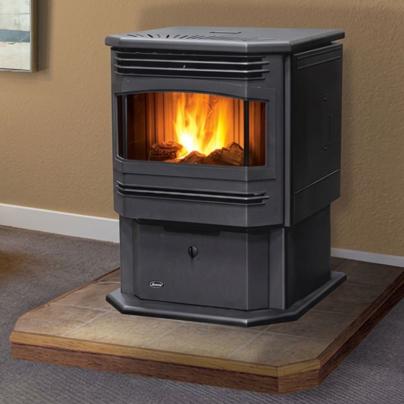 Enviro Meridian Steel Freestanding Pellet Stove EFMFS 2 - Right