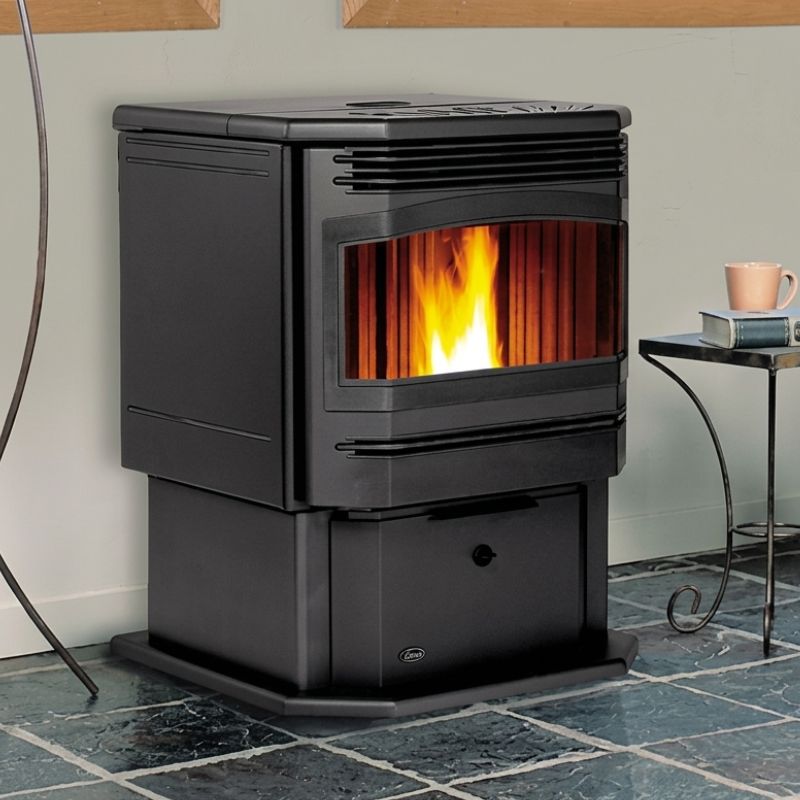 Enviro Meridian Steel Freestanding Pellet Stove EFMFS 2 - Left
