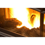 Enviro Meridian Cast Iron Freestanding Pellet Stove EFMFSC2 - Close-up of a fire burning 