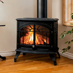 Enviro Westport Cast Iron Freestanding Natural Gas Stove, Electronic Ignition, Painted Black