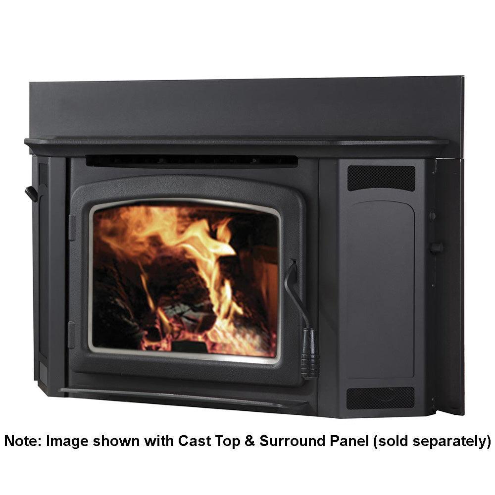 IronStrike Montlake 300 Wood Burning Fireplace Insert ML300GL with large ceramic glass viewing window