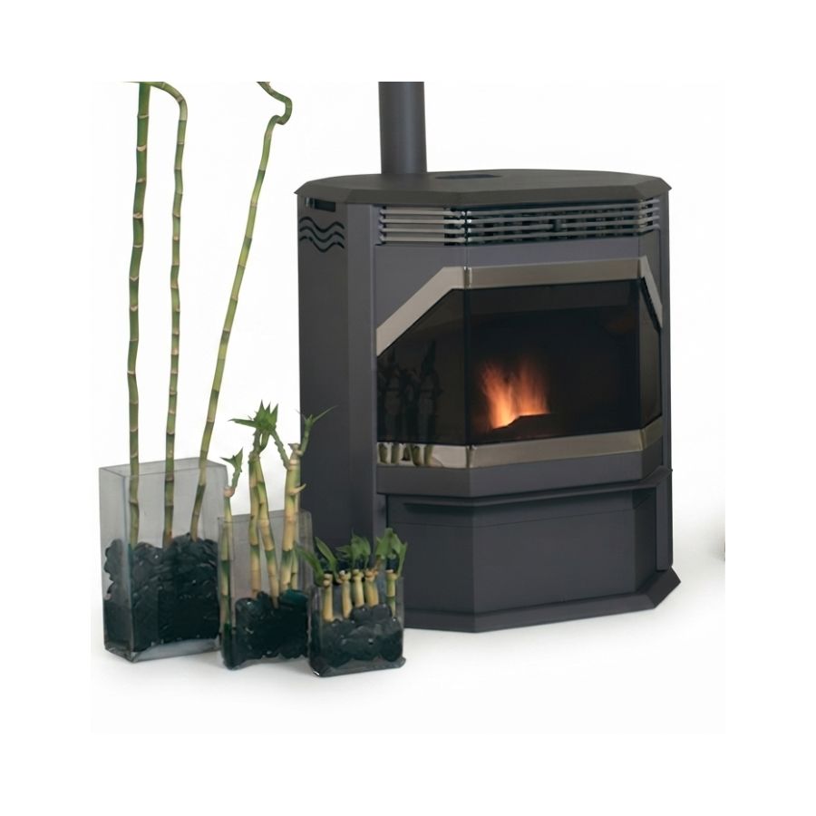 IronStrike Winslow PS40 Freestanding Pellet Stove on white background