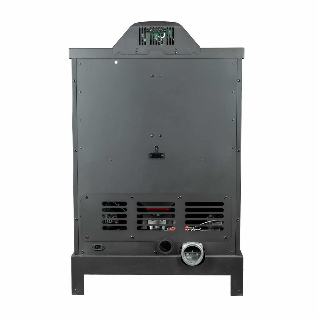 King KP130-W 130 lb Hopper Wood Pellet Stove - Back view 