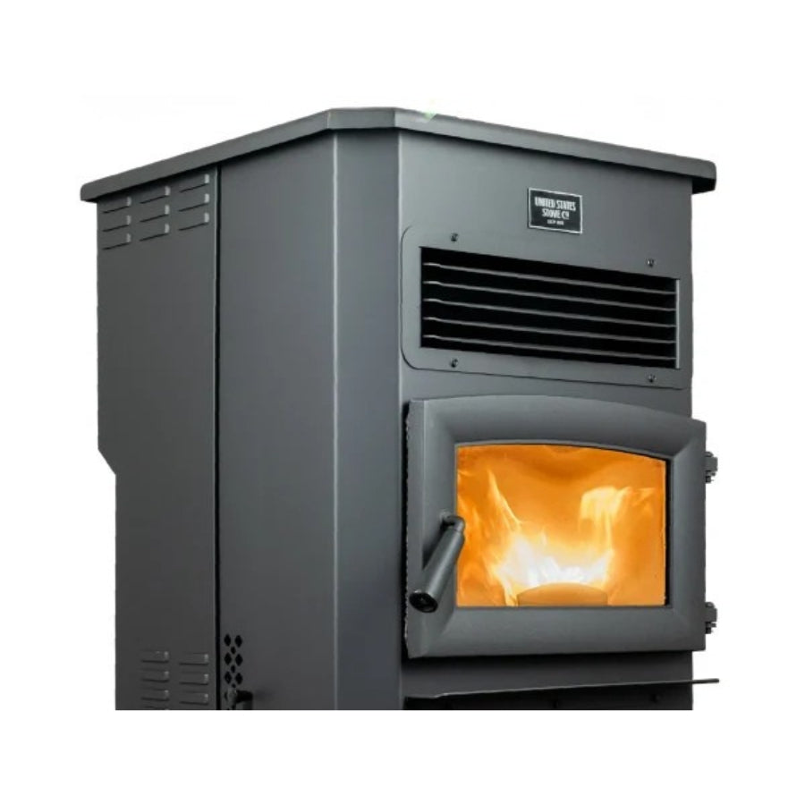 US Stove US5522-W Pellet Stove on a white background