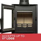 US Stove TH-100 Wood Stove - open door